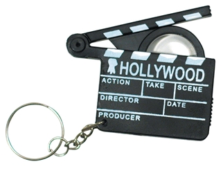 Hollywood Magnifying Glass Keyring 