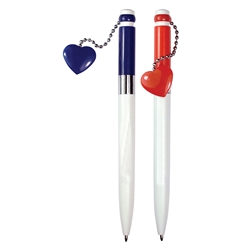 Magnetic Heart Clicker Pen 