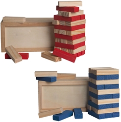 Colored Block Wooden Tower Puzzle 