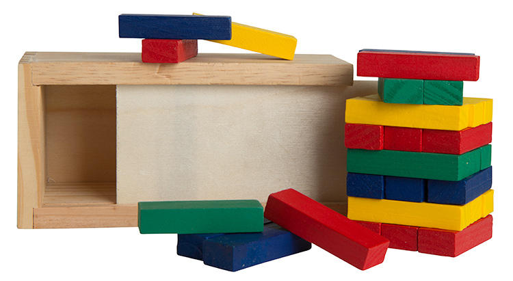 Multi-Colored Block Wooden Tower Puzzle - 24491