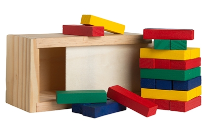 Multi-Colored Block Wooden Tower Puzzle 