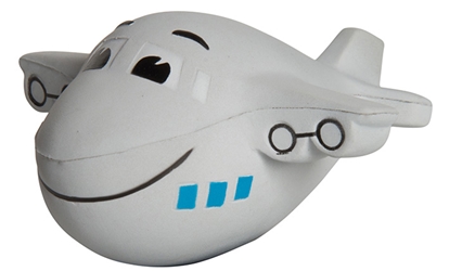 Mini Airplane with Smile and Sound Squeezies Stress Reliever 