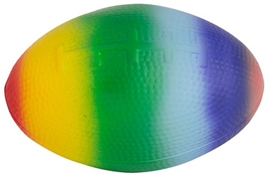 Rainbow Football Squeezies Stress Reliever 