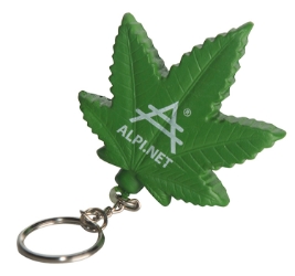 Cannabis Leaf Squeezie Keyring 