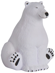 Sitting Polar Bear Squeezies Stress Reliever 