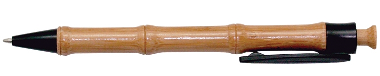 Bamboo Ballpoint Clicker Pen with Clip 