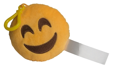 Happy Face Emoji Plush Keychain 